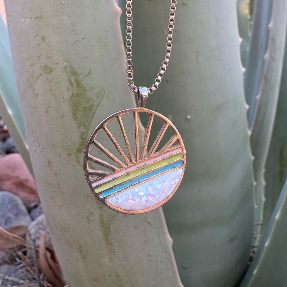 Opal Sunbeam Necklace 💎🌈✨